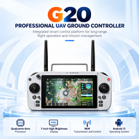 Station de contrôle au sol G20 7 pouces pour drone, 9 km, double bande 2.4G/5.8G, 1500 nits, Android 13, télécommande pour drone, USV, robot