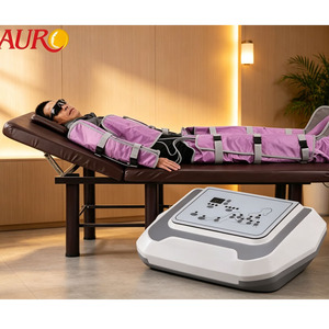 Macchina per Pressoterapia a Compressione d'Aria, <span class=keywords><strong>Kit</strong></span> per Massaggio Linfatico Completo con Cuffie per Braccia, Vita e Gambe, per Linfedema e Sollievo dal Gonfiore - Product Image 1