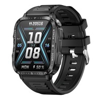 Reloj Inteligente KT79 con Pantalla Táctil HD IPS de 1.96 Pulgadas, Resistente al Agua hasta 30 Metros, Luz UV de 7-15 Días, 79 Alarmas, Brújula, Reloj Deportivo para Android con Correa de Goma