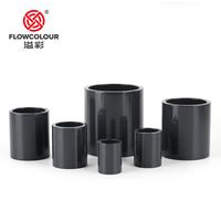 Flowcolour UPVC 20mm-50mm Acoplamiento gris Conector de riego de jardín Juntas de tubería de agua Rellenos de tubería de PVC