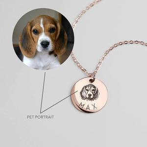 Collier en acier inoxydable avec Portrait gravé <span class=keywords><strong>pour</strong></span> animal de compagnie, cadeau d'anniversaire avec Photo de chat et chien, 2023 - Product Image 2