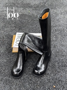 Özelleştirilmiş yüksek kaliteli yuvarlak ayak deri kış bayanlar moda çizmeler kadın batı tarzı yüksekliği artan kadın ayakkabısı - Product Image 6