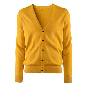 Cardigan en maille douce et luxueuse pour homme, brodé, zippé, coupe ample, idéal pour l'hiver - Product Image 3