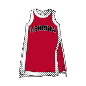 Robe de sport sans manches personnalisée pour filles avec logo d'équipe scolaire imprimé et short, tenue respirante pour les jours de match - Product Image 5
