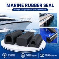 Pare-battage en caoutchouc EPDM profil D pour quai, ponton, caisson, protection marine, résistant à la corrosion, sur mesure, OEM