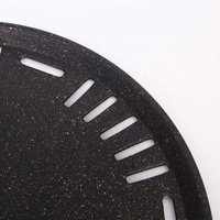 Poêle à griller ronde pour charbon de bois à fond plat gril électrique poêle à frire extérieure poêle à frire antiadhésive modèle d'abeille fer