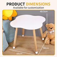 Table et chaise pour enfants, mobilier en bois pour chambre d'enfant, table d'étude pour filles, table et chaise pour tout-petits, style Montessori
