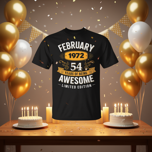Febrero de 1972, 54 años, camiseta de cumpleaños increíble, edición limitada - Product Image 3