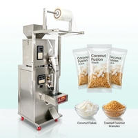 Machine d'emballage verticale DEMAX pour copeaux de noix de coco grillés, granulés de noix de coco, VFFS, 20 sacs par minute, système d'emballage sous film, usine