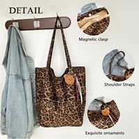 Sacs à main pour femmes, grand sac à bandoulière, sac fourre-tout léopard, sac vintage, sac de tous les jours pour l'école, le pique-nique, les voyages et le shopping