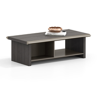 Foshan Ensemble de table à café et à thé rectangle en aluminium de luxe moderne Meubles de salon pour le bureau à domicile avec panneau en bois