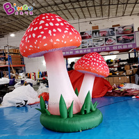 Champignons gonflables géants personnalisés Alice au pays des merveilles avec LED pour la décoration d'événements et de fêtes en extérieur