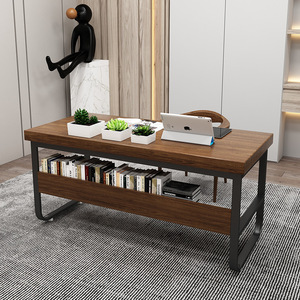 Semplice scrivania da ufficio in legno massello, studio a casa, scrivania per <span class=keywords><strong>Computer</strong></span>, camera da letto, deposito libri, scrivania - Product Image 2