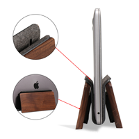 Support vertical double en bois personnalisé de haute qualité LOMATO pour ordinateurs portables de gaming - Modèle multifonction durable et écologique