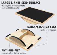 Planche d'équilibre en bois réglable de haute qualité, planche à bascule professionnelle pour la force du tronc et la thérapie physique, usage domestique