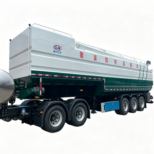 Camión de alimentación a granel de gran capacidad de 31 toneladas para pollos, patos y cerdos. Semirremolque tipo caja para el transporte de alimento. - Product Image 1
