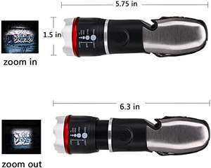 Lampe torche tactique multifonction tout-en-un LED pour voitures, <span class=keywords><strong>camping</strong></span> d'urgence avec brise-vitre et <span class=keywords><strong>coupe</strong></span>-ceinture de sécurité - Product Image 6