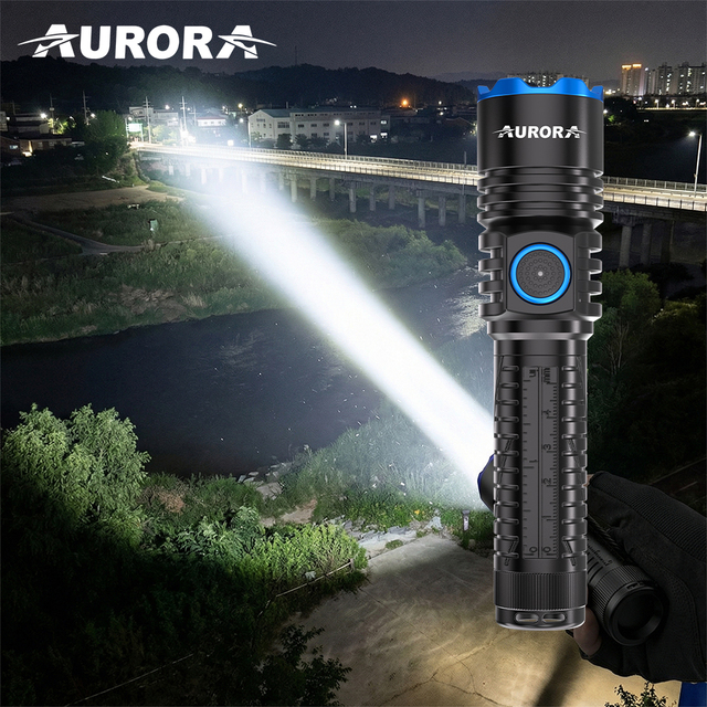 Aurora Hot Selling EDC Flashlight Zoomable Torch Light Portable Led Flashlight