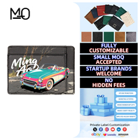 Dompet Kartu Kulit Cetak Mobil Klasik Bergaya Retro Pop Art Estetika Vintage Dengan Logo Kustom OEM ODM