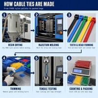 Vente directe d'usine pas cher autobloquant Nylon 66 attaches de câble avec attaches de câble autobloquantes attaches de câble en plastique