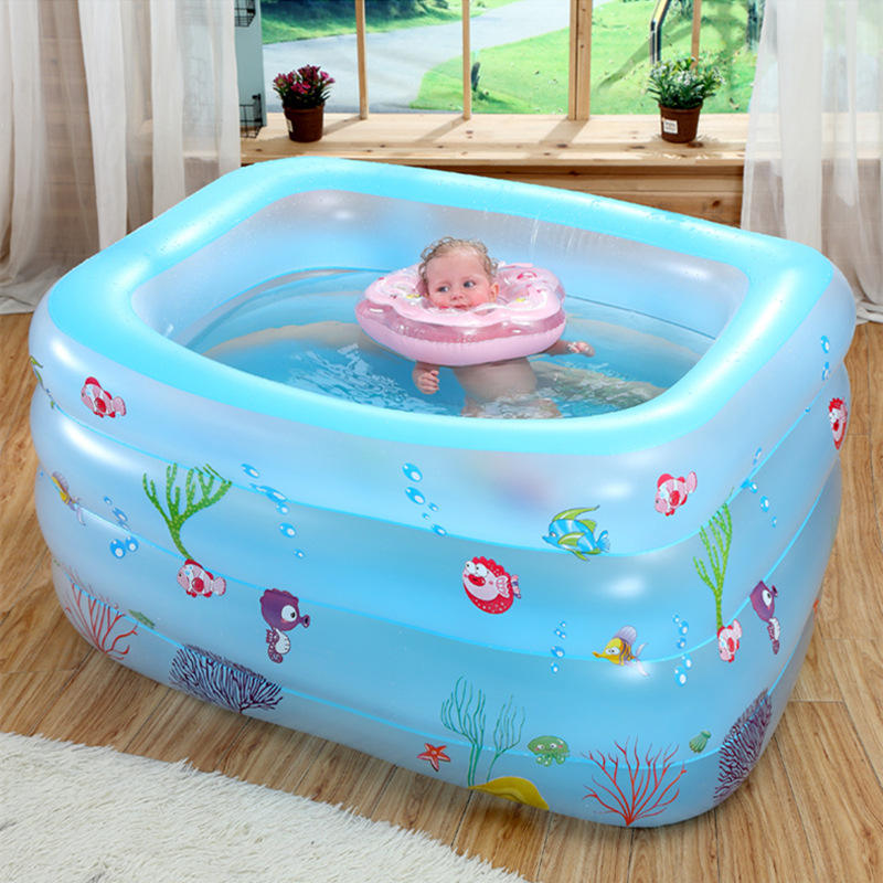 Piscine simple bleue de style 12 m à 4 niveaux