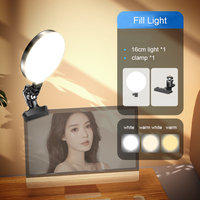 Lampe Annulaire LED pour Selfie de 6 Pouces avec Trépied, Éclairage de Maquillage et Panneau Lumineux de Photographie