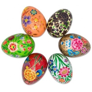 Handmade easter gift basket eggs, wooden eggs for easter gifts - Product Image 3