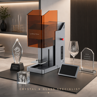 Grabador Láser UV de 5W 355nm de Escritorio con Puerta de Seguridad Eléctrica, Grabado Interno Subsuperficial en Cristal 3D para Joyería y Regalos