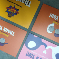 Cartes de visite et cartes de remerciement personnalisées à bas prix avec logo et photo, en carton et papier couché