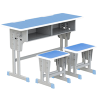 Table de classe en métal durable avec ensemble chaise de bureau réglable – Fournisseur d'équipements de mobilier scolaire – Poste de travail pour enfants