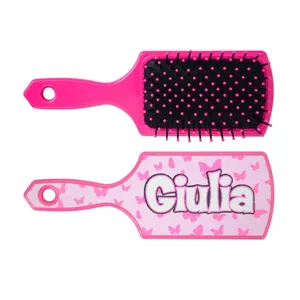 Cepillo para el Cabello Julia Rosa con Mariposas Personalizado para Niños - Product Image 3