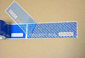 Blue Color High Residue OPEN VOID Security Seal <b>Tape</b> with Serial Number and Perforation - Product Image 3