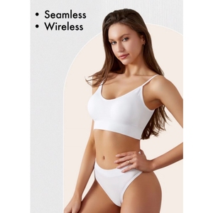 <span class=keywords><strong>Ensemble</strong></span> de lingerie pour femmes-Soutien-gorge et culotte sans armatures sans coutures et respirants pour le <span class=keywords><strong>sport</strong></span> et le yoga - Product Image 1