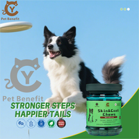 Friandises à mâcher pour animaux de compagnie : Omega-3, Vitamine E, Biotine, Vitamine C, Zinc – Pour une peau et un pelage brillants, anti-chute, antioxydant, immunostimulant