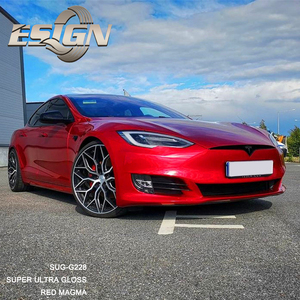 Siêu siêu bóng màu đỏ Magma Vinyl kết thúc tốt đẹp bề mặt màng bảo vệ xe dán - Product Image 2
