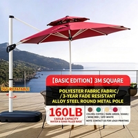 Parasols d'extérieur imperméables et résistants aux UV, parasols romains pour la plage et la piscine, grands parasols de jardin et d'extérieur