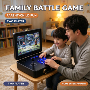 Consola de Juegos Arcade Portátil de 14 Pulgadas, Tipo Maleta, con Juegos Integrados, Joystick Único, Plug and <span class=keywords><strong>Play</strong></span>, para Entretenimiento en el Hogar - Product Image 1