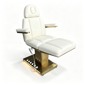 Fauteuil de beauté électrique avec base dorée, 3 moteurs, lit de soin cosmétique réglable, fauteuil de tatouage facial pour salon, clinique, spa - Product Image 3