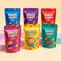 Sachet Doypack Personnalisable ODM/OEM avec Logo, en Matière Alimentaire, Anti-humidité, à Fermeture Ziplock, pour Biscuits, Snacks, Emballage Cadeau, Gelée et Chewing-gum