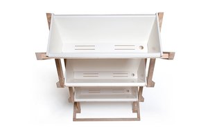 Jardinière <span class=keywords><strong>sur</strong></span>élevée en <span class=keywords><strong>bois</strong></span> écologique et légère pour balcon, jardin vertical à 3 niveaux avec système de drainage et indicateur de niveau d'eau pour patio - Product Image 3