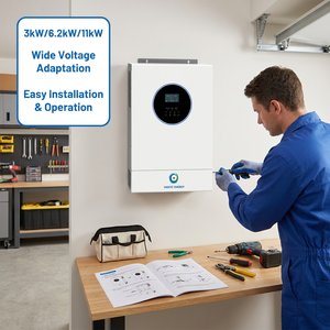 ระบบพลังงานแสงอาทิตย์ VANYO ENERGY 3KW แบบออฟกริด 24V 48V คลื่นไซน์บริสุทธิ์ พร้อมตัวควบคุม MPPT 3kw แบตเตอรี่ลิเธียม 1 ก้อน ฟังก์ชั่นรีสตาร์ทอัตโนมัติ  ประสิทธิภาพสูงขึ้น - Product Image 3