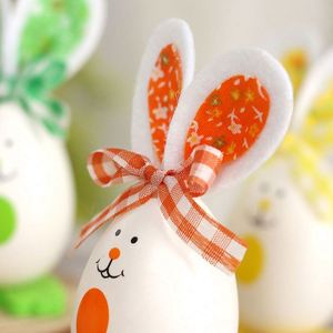 3pcs <b>Easter</b> Eggs Bunny Egg <b>Ornaments</b> Cute <b>Easter</b> Decoration Gift Decorative Rabbit Eggs for Dresser Bookshelf Desk Dining Table - Product Image 3