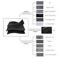Étui noir en EVA avec fermeture éclair rigide, étanche, portable et durable, design léger, personnalisable pour le rangement automobile et médical