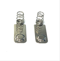 Resorte de acero de 6V, Clip de batería AA de Metal, 15,5x9mm, contacto de resorte de hoja