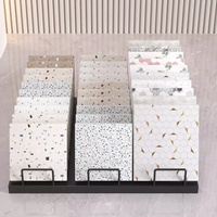 Présentoir de carreaux durable présentoir de table en métal personnalisé pour marbre granit échantillon pierre