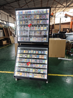 Présentoir de Sol Moderne en Métal et Acrylique pour Jeux de Cartes à Collectionner, Étagères Réglables, Éclairage LED, Écologique, Design Adapté à Tous – Vente Flash