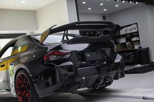 Aileron arrière style AR en fibre de carbone sèche pour coffre de voiture, compatible <span class=keywords><strong>BMW</strong></span> M3 M4 G80 G82 - Product Image 3