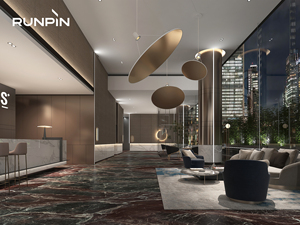 Runpin <strong>Stone</strong> Wholesale Natural Marble <strong>Stone</strong> Polished Surface Luxury Interior Decoration in Red - Product Image 4