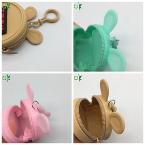 OKSILICONE Cute <b>Mini</b> Silicone Zipper Handbag Reusable for Girls Kids With Custom Character Silicone Rubber <b>Backpack</b> Coin Purse - Product Image 6