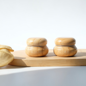 Natural Bamboo Aluminum <strong>Jars</strong> 5g <strong>Small</strong> Cosmetic Container Cream <strong>Jar</strong> - Product Image 1